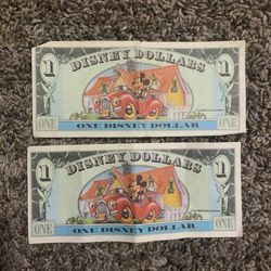 RARE: Disney Dollars (2 Mickeys 65th dollars)