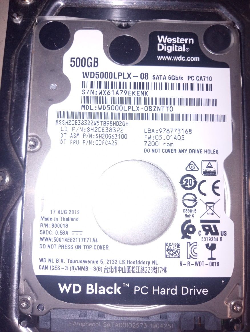 500gb 6gbs 2019 Drive Windows 11 