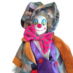 Vintage Collectable Porcelain Clown Doll