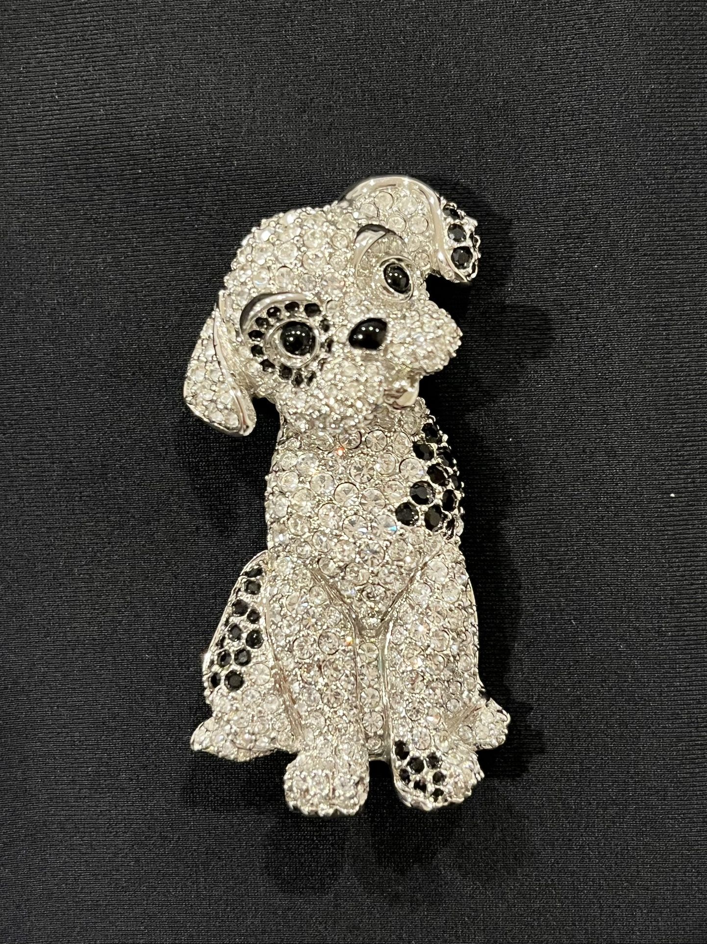 Swarovski Dog Brooch