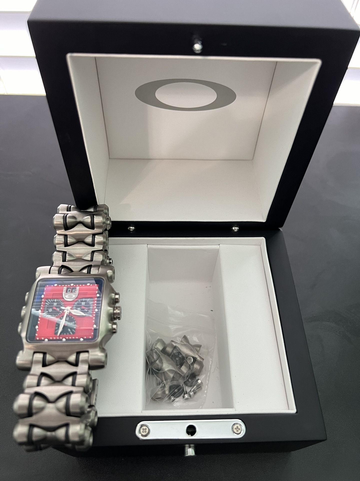 Oakley Minute Machine Titanium Red Dial Watch Oakley Watch Minute Machine - Etsy main image 3