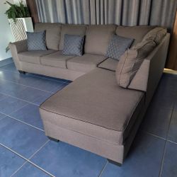 Modern Dark Gray Sleek L-Shape Sectional
