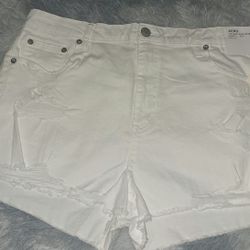 Aeropostale Shorts Size 18 White Distressed Denim 