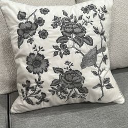 Embroidered Throw Pillow