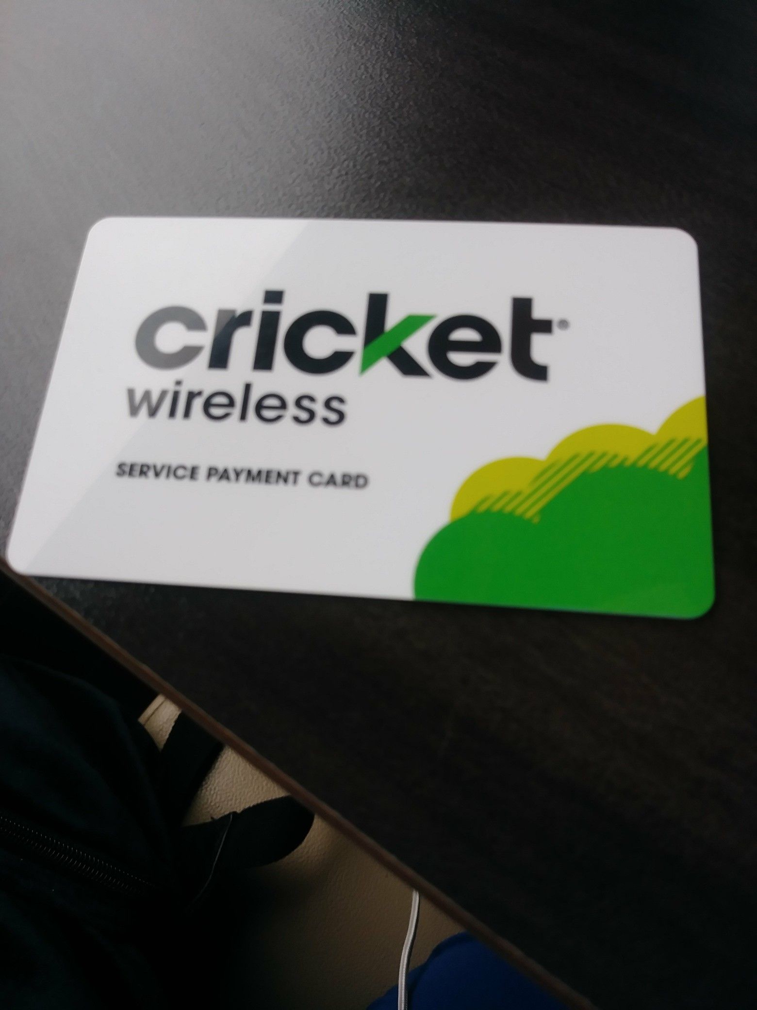 Cricket service payment card