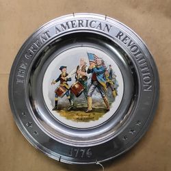 Collectibles Pewter Plate "The Great American Revolution 1776" $25 OBO 