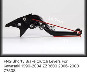 Shorty break lever and clutch lever Kawasaki 1990-2004zzr600 2006-2008 z706s