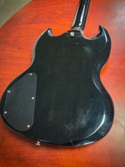 Epiphone with case by Gibson ebony electric guitar black six string