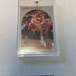 Mark Jackson 1990 NBA Hoops Basketball Card With The Menendez Brothers Courtside
