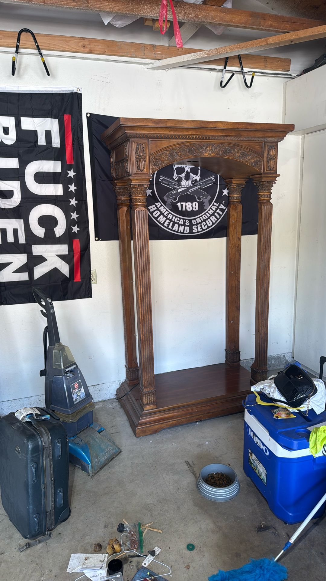 Hand Carved Hutch Shelf