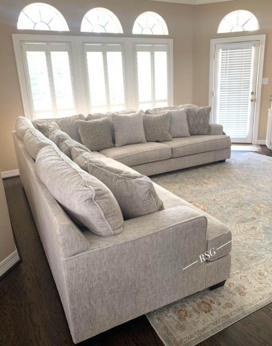 Rawcliffe L Shape Modular Sectional Couch Set 💥 L Shape Modular Corner Sectional Couch With Reversible Cushions 🔥$39 Down Payment with Financing 🔥 