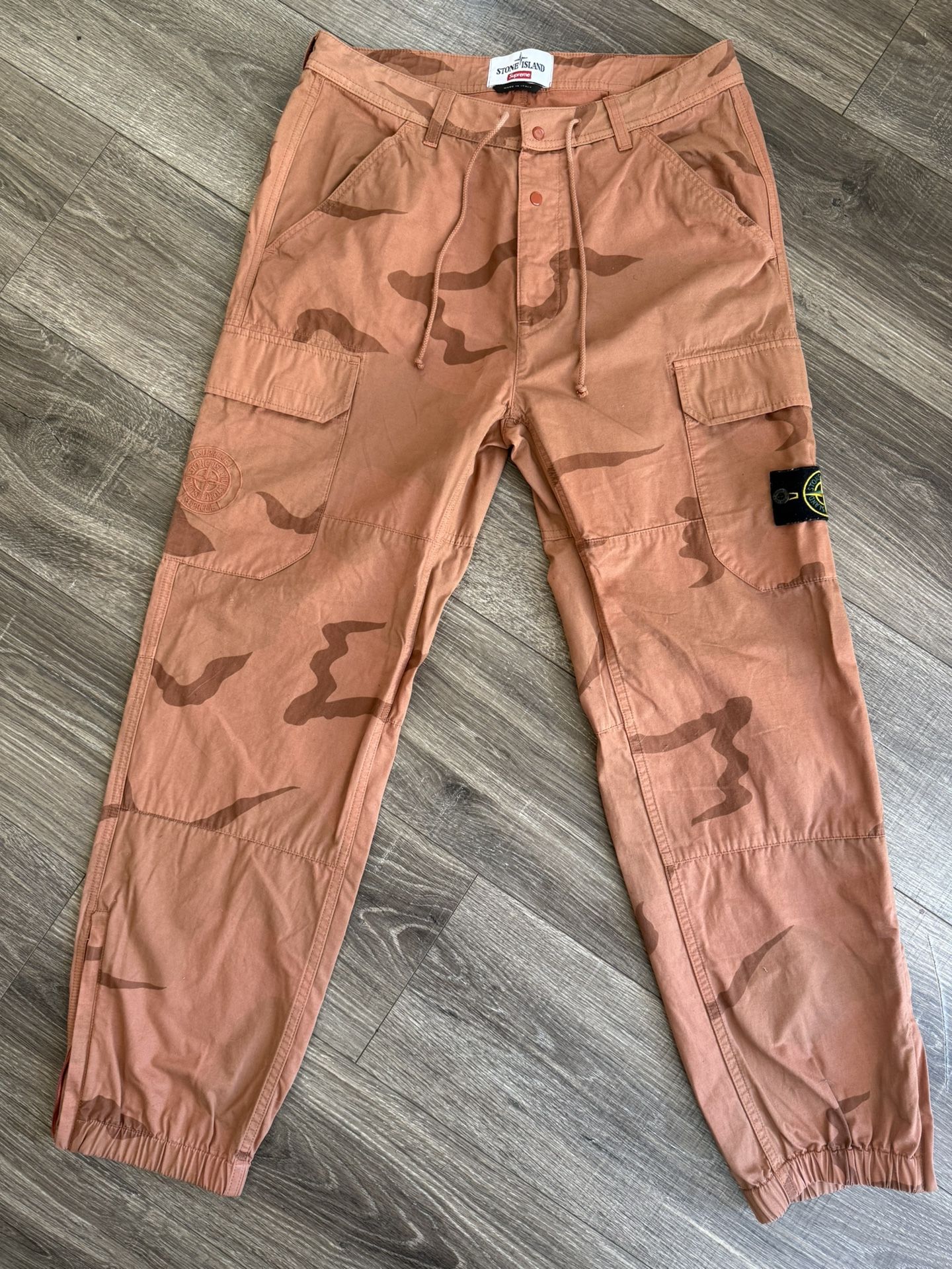 Stone Island x Supreme Cargo Pants Coral