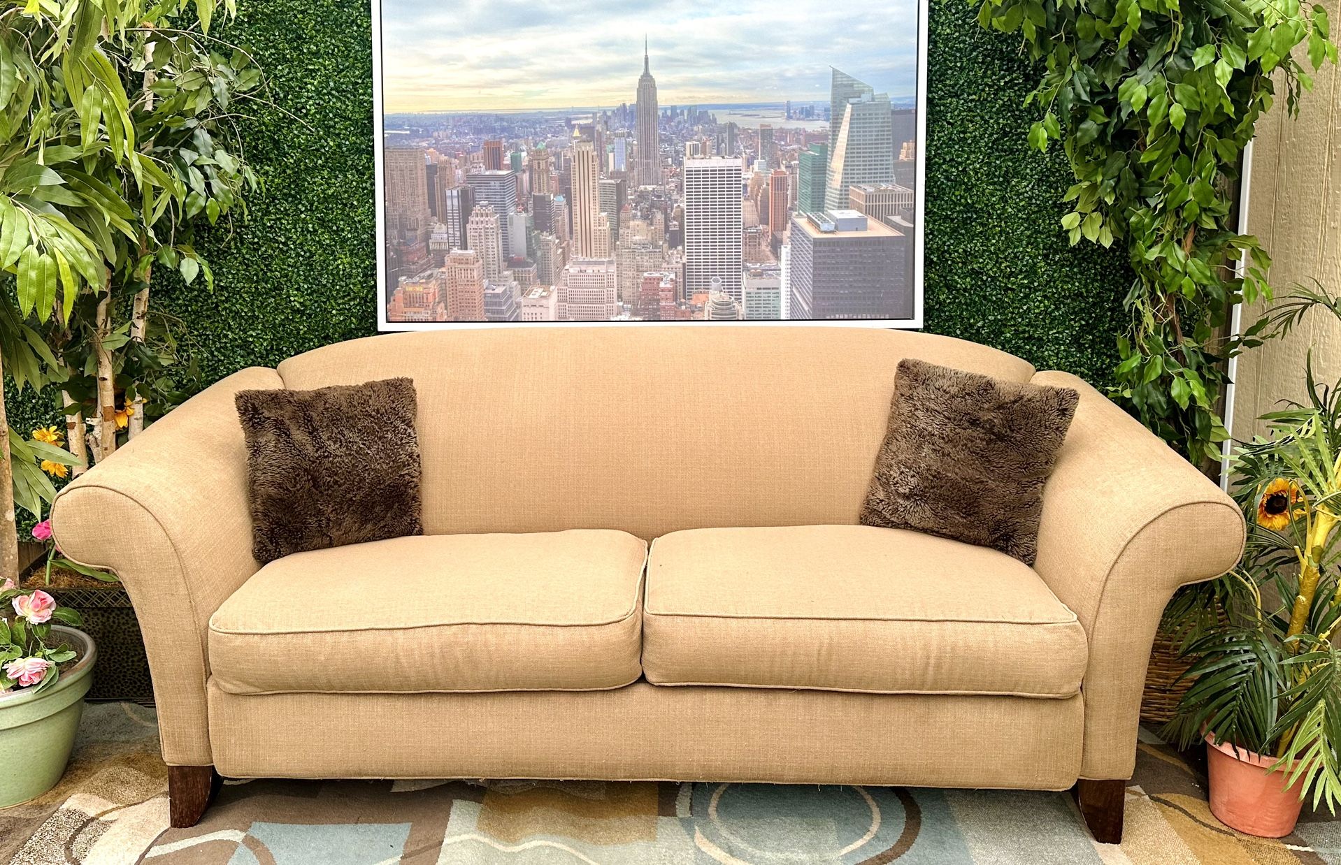 (Free Delivery 🚚) Dark Tan Couch