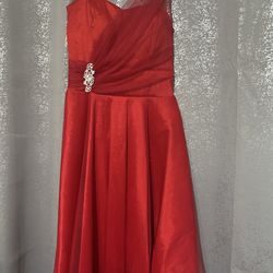 Red Shiny Dress Size Medium