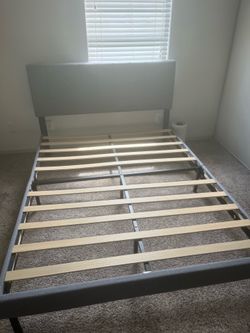Queen Upholstered  Bed Frame With Headboard