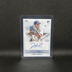 2022 Topps Baseball Series 1 Baseball Stars Hans Crouse RC Auto-Card Phillies Mint 