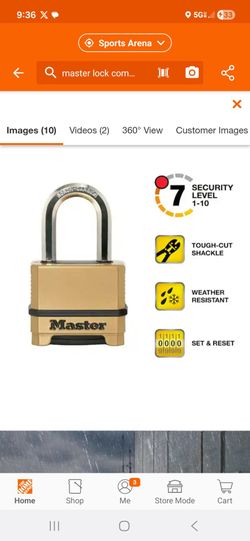 Master Lock heavy duty combination lock