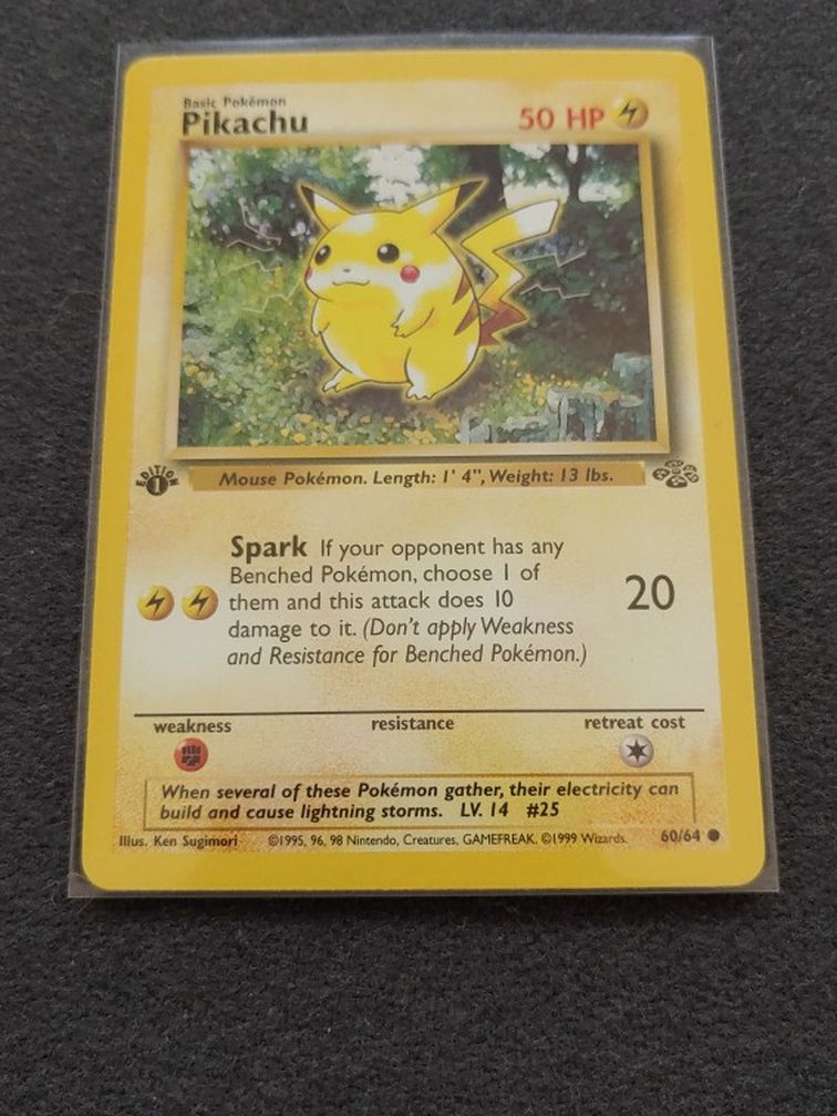 1st Edition Pikachu Jungle Set NM Pokemon Card