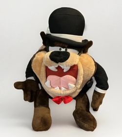 RARE 90s Vintage Taz Tasmanian Devil Groom 26” Large Plush By APEC Looney Tunes