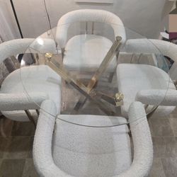 Glass Table With Chairs 