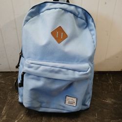 Vaschy Light Blue Polyester Backpack