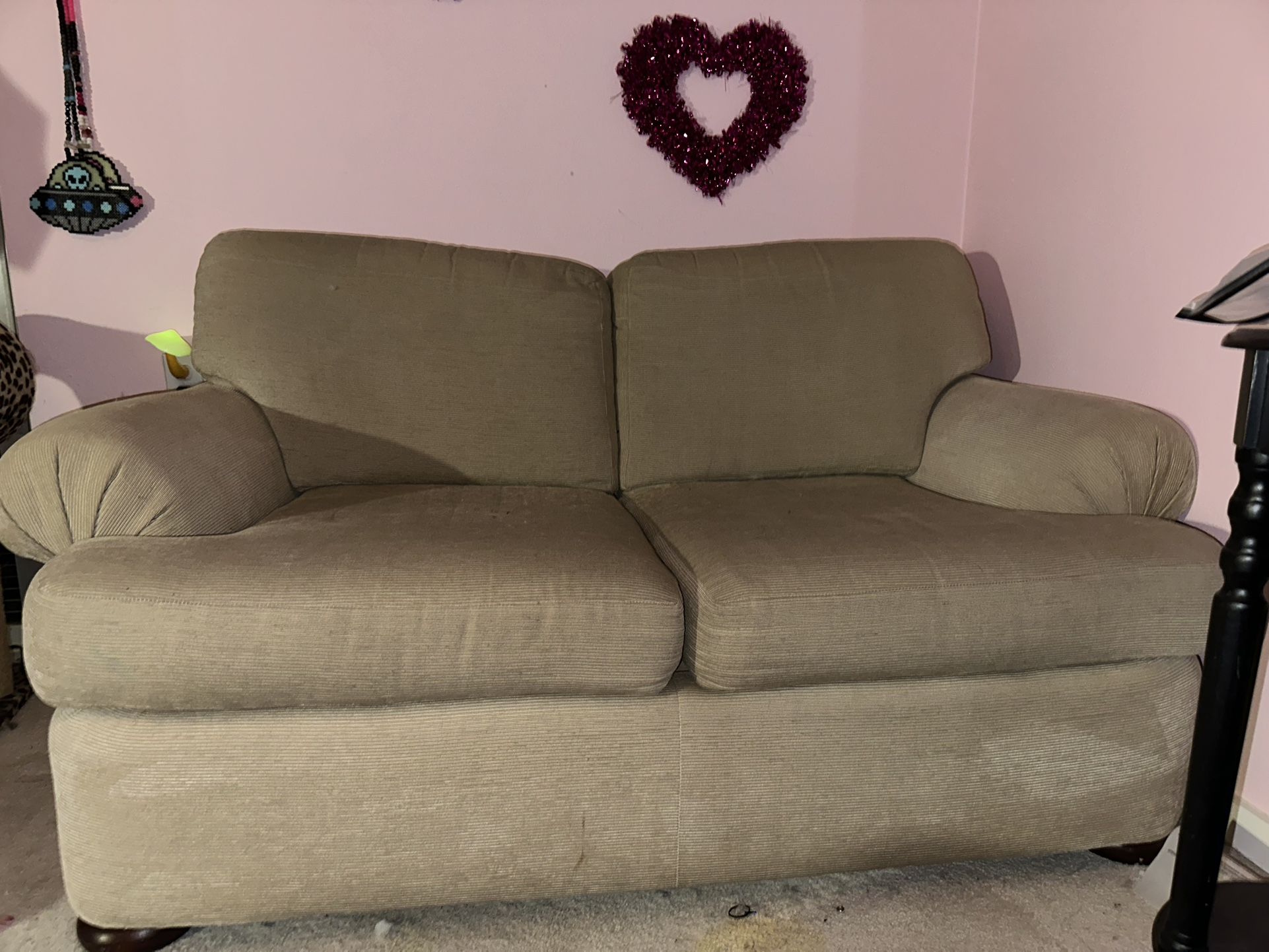 Free Cozy Couch With Removable/washable Cushions And Armrest Covers