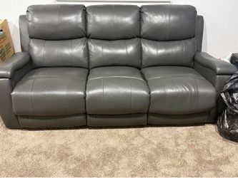 Gray Sofa Set (Recliner)