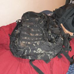 Heavy Duty Green Backpack