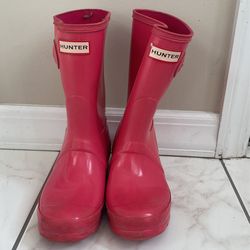 Hunter Boots- Pink Size Six