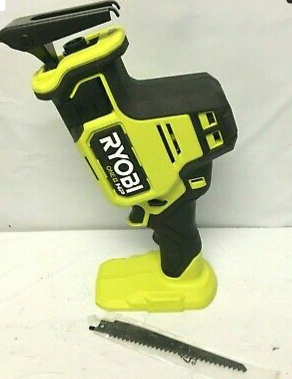 Ryobi ONE+ 18v One Handed Reciprocal Saw W/ 20+ Assorted Blades In Case 