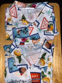 NY Mets Fathers Day SGA Greetings From Queens Aloha Shirt Mens XL White (2)