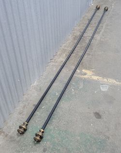 2 Decorative Curtain Rods - Gold & Black