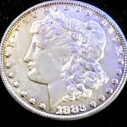 1893cc Morgan Silver Dollar, Rare 