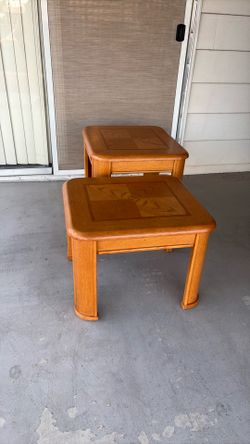 2ct wood side tables