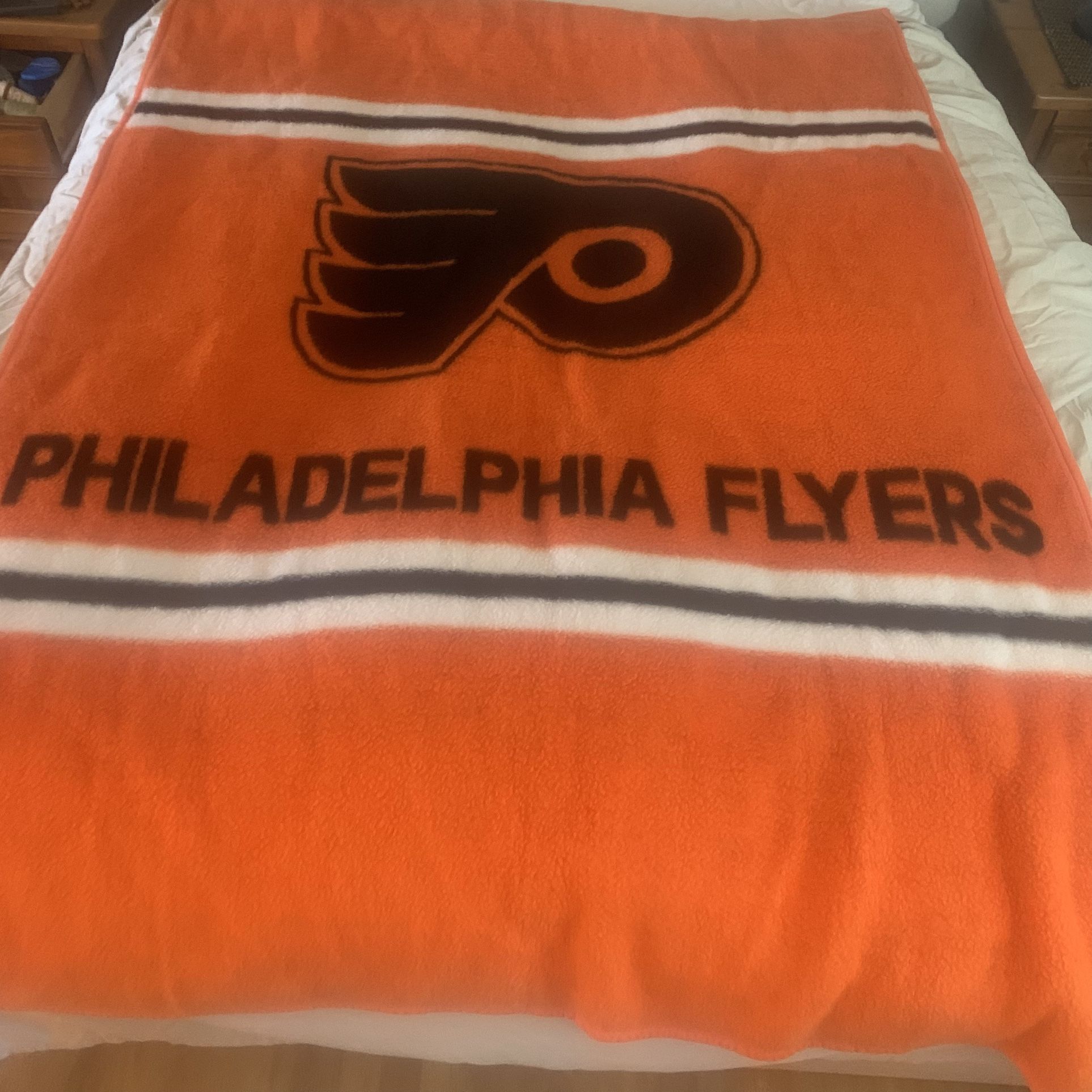 Biederlack NHL Philadelphia Flyers Blanket Throw Vintage Hockey 78"x53”