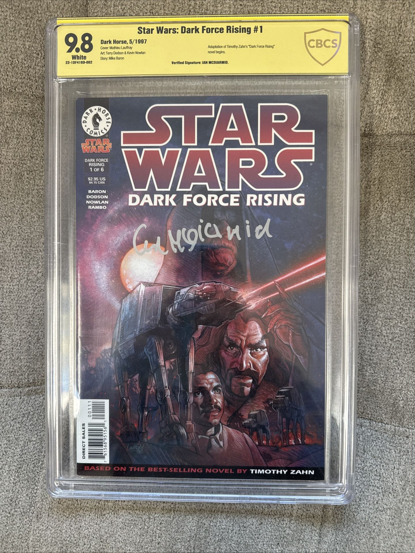 Star Wars Dark Force Rising # CBCs 9.8 Signed Ian McDiarmid