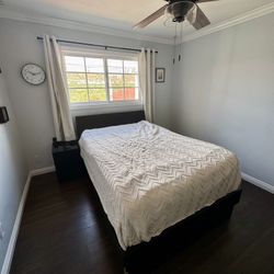 Full Bed Frame With 4 Drawers Storage, Head Board, Mattress