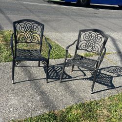 Vintage Metal Patio Chairs.