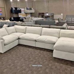 ASHLEY LİNEN 5 PCS MODULAR SECTIONAL SOFA COUCH WİTH İNTEREST FREE PAYMENT OPTİONS 