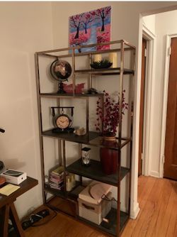 6 Shelf Metal Tiered Bookcase