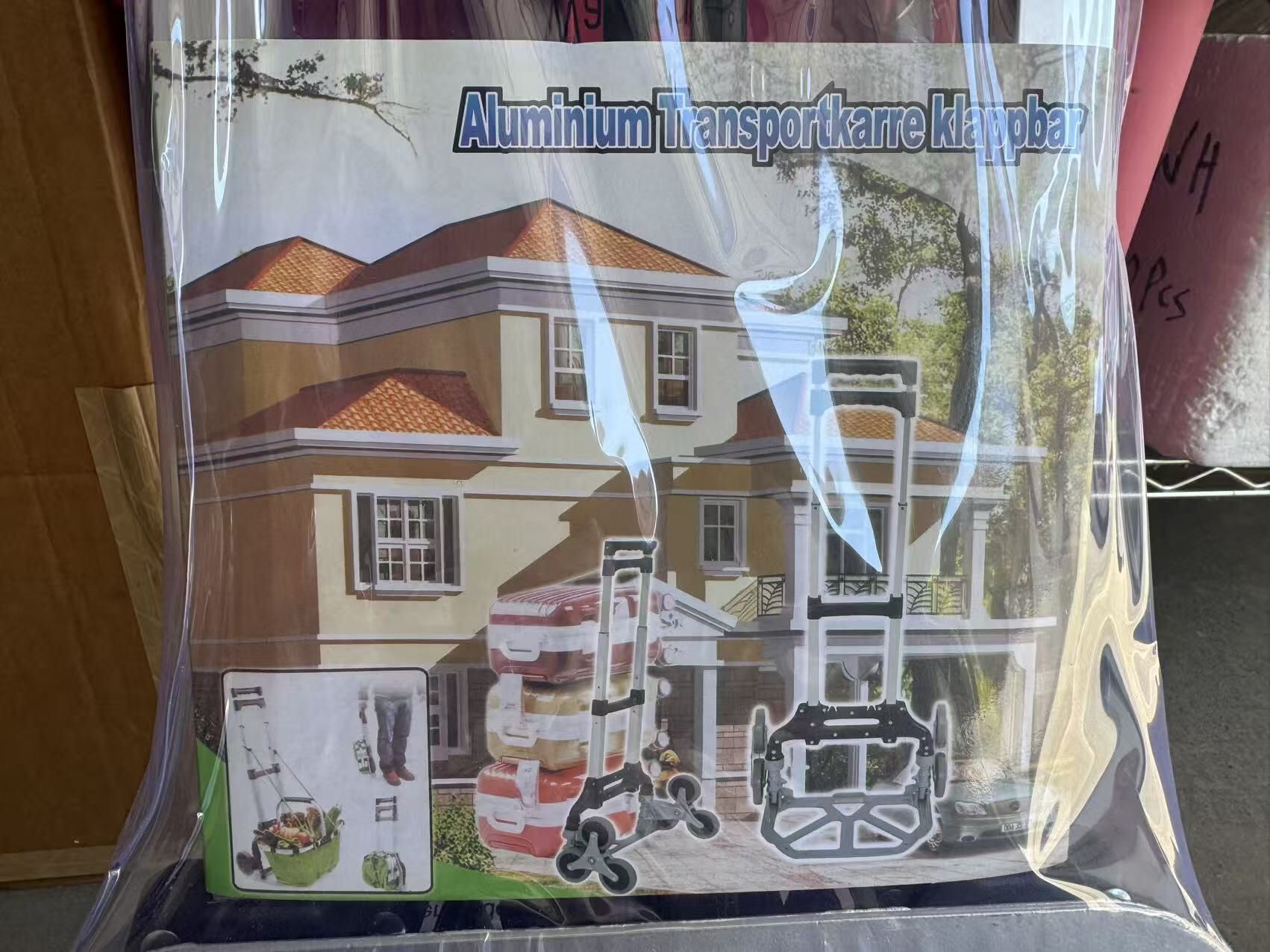 Folding hand truck dolly and stair climbing cart