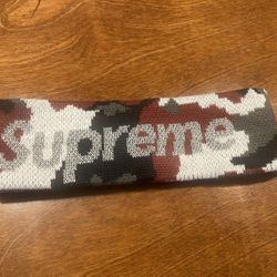 Supreme Red Camo headband 