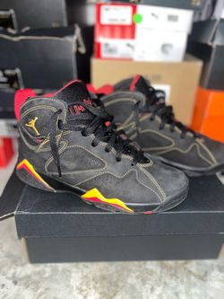 Air Jordan 7 Retro Black Red Gold Sneakers
