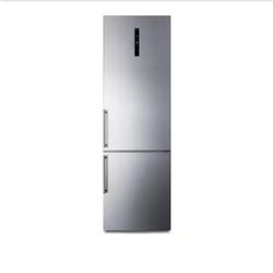 24 in. W 11.7 cu. ft. Bottom Freezer Refrigerator in Stainless Steel, Counter Depth