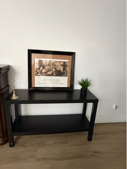 Black console table