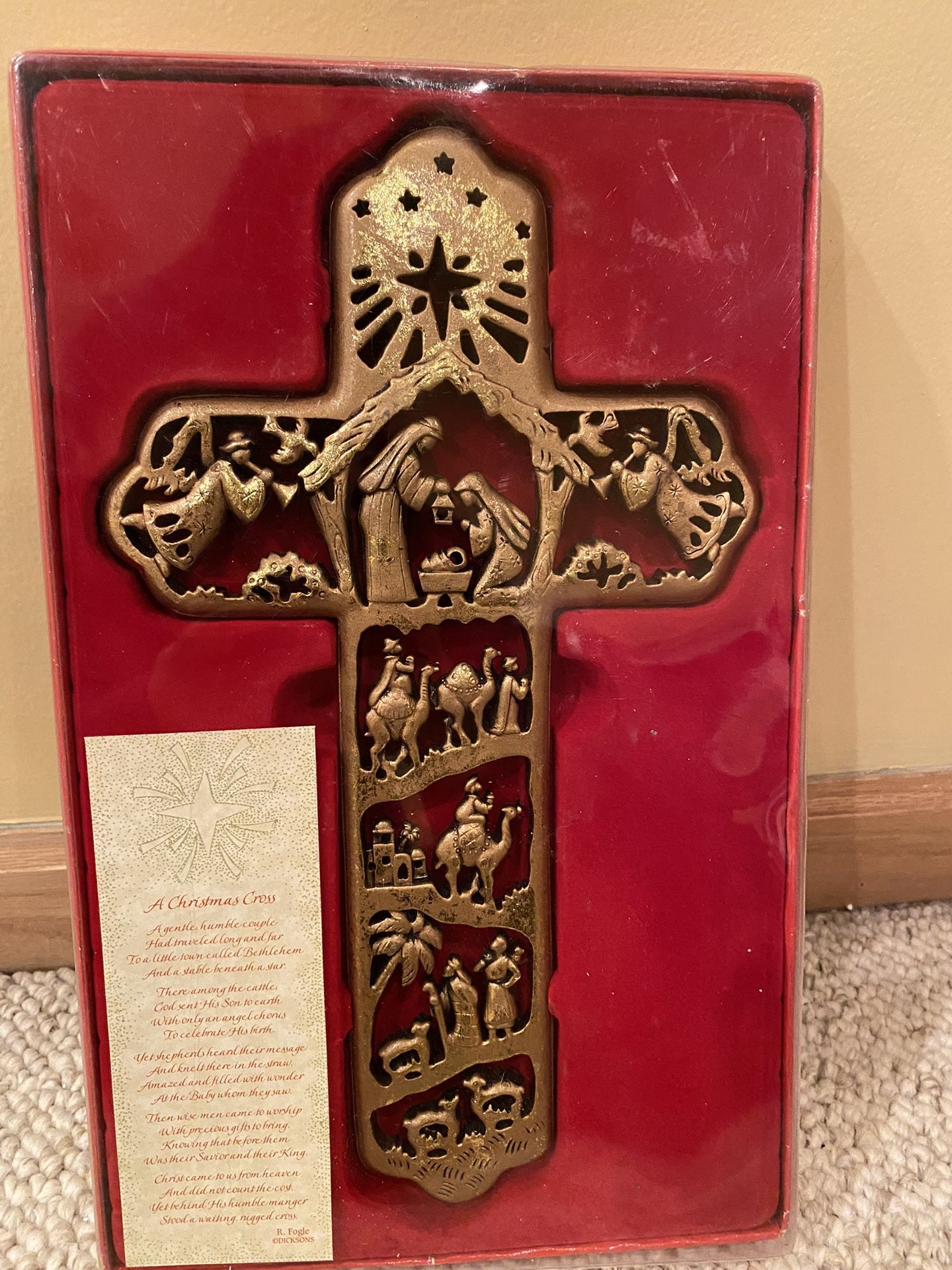 CHRISTMAS CROSS R. Fogle Dicksons New In Box