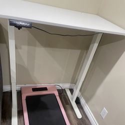 Stand Desk With Portable Treadmill 