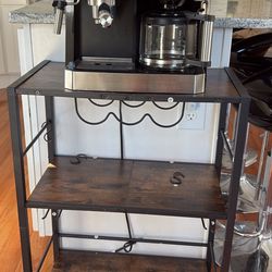 coffee stand and coffee an espresso maker 