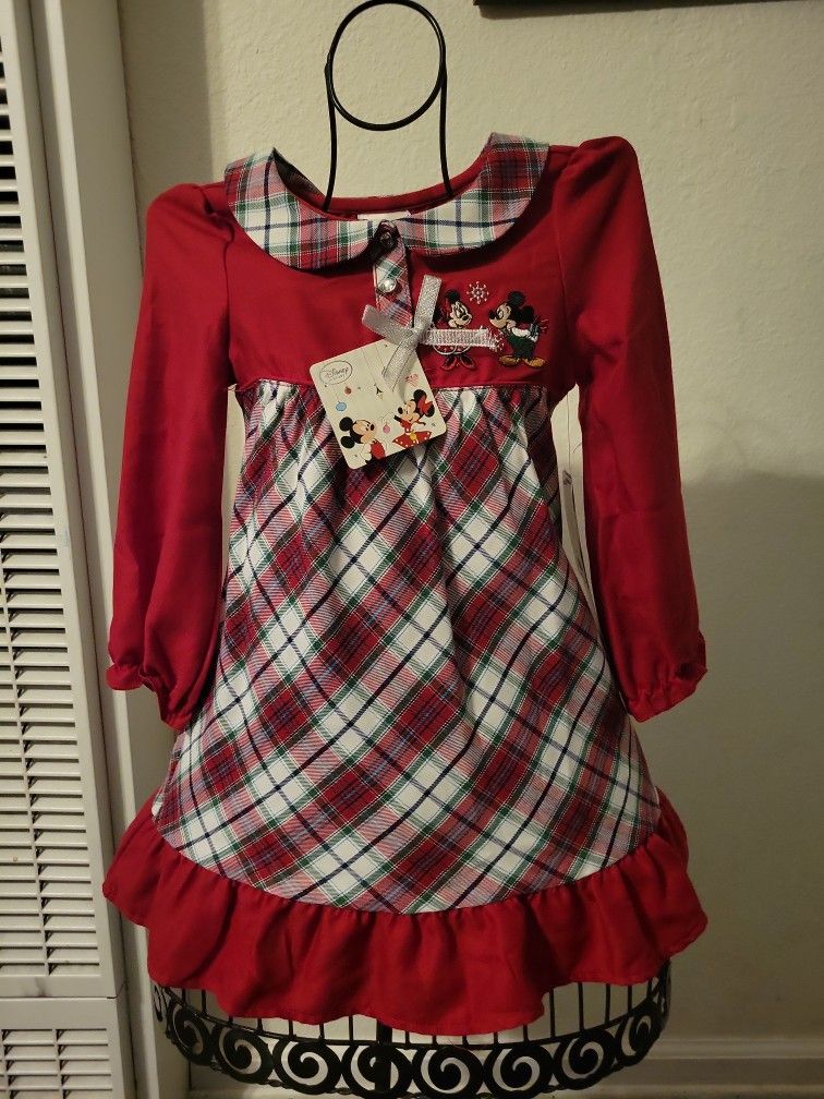 Disney Toddler Girl Size 3 Mickey Mouse Christmas Nightgown