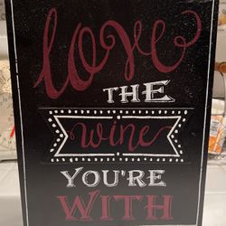 Kitchen Or Bar Picture Frame “Love The Wine You’re With”